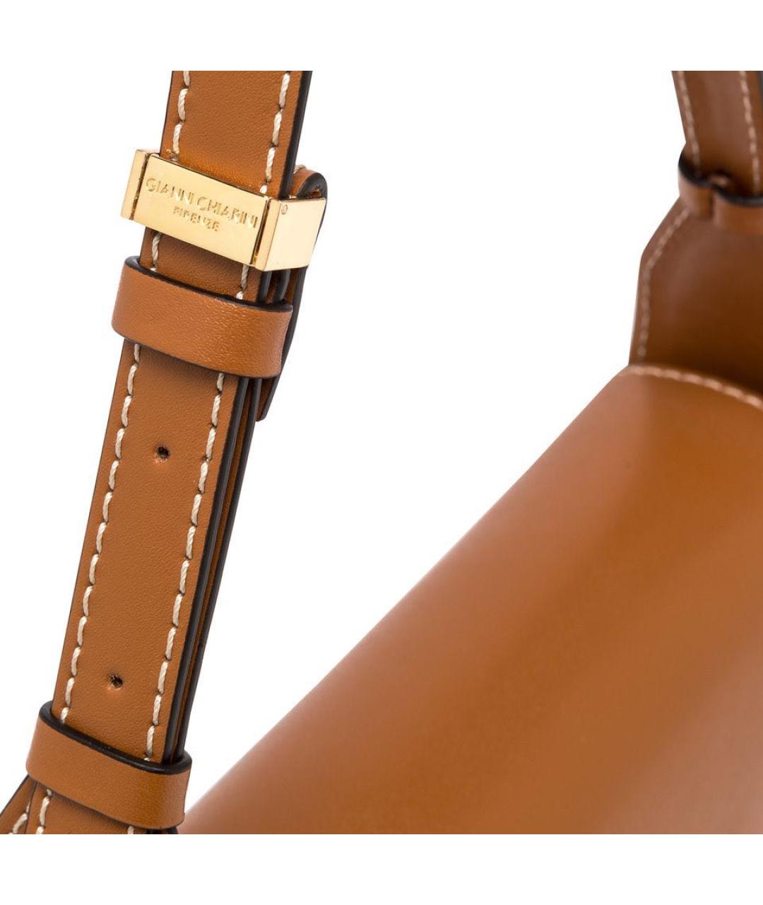 Gianni Chiarini Коричневая кожаная сумка через плечо, фото 5