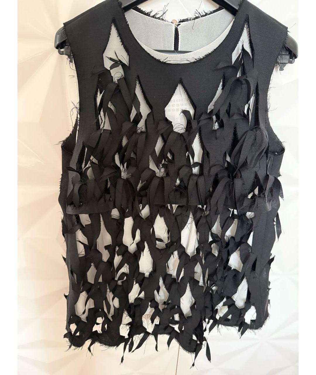 MAISON MARGIELA Черная шелковая блузы, фото 7