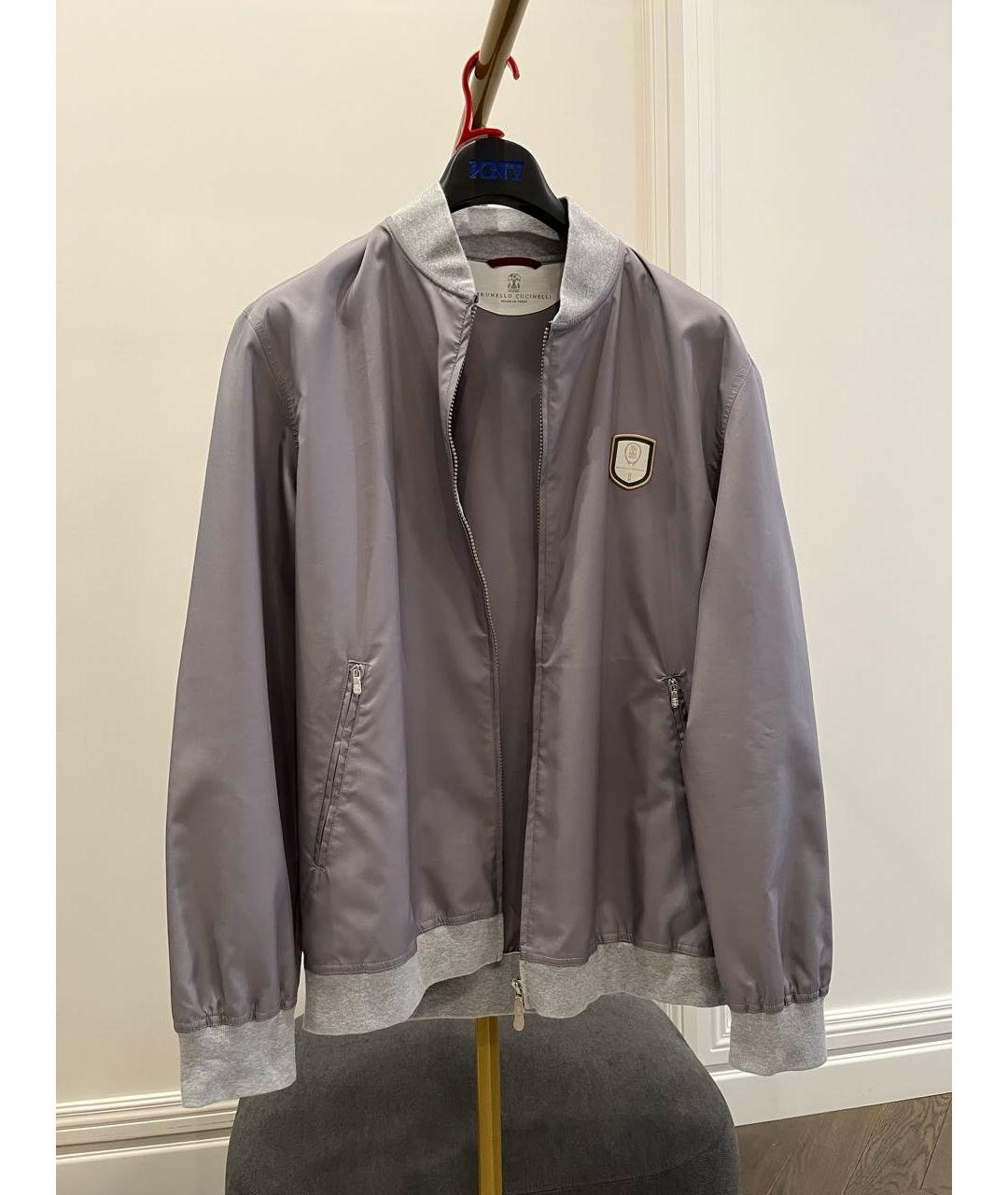 BRUNELLO CUCINELLI Серая хлопковая куртка, фото 5