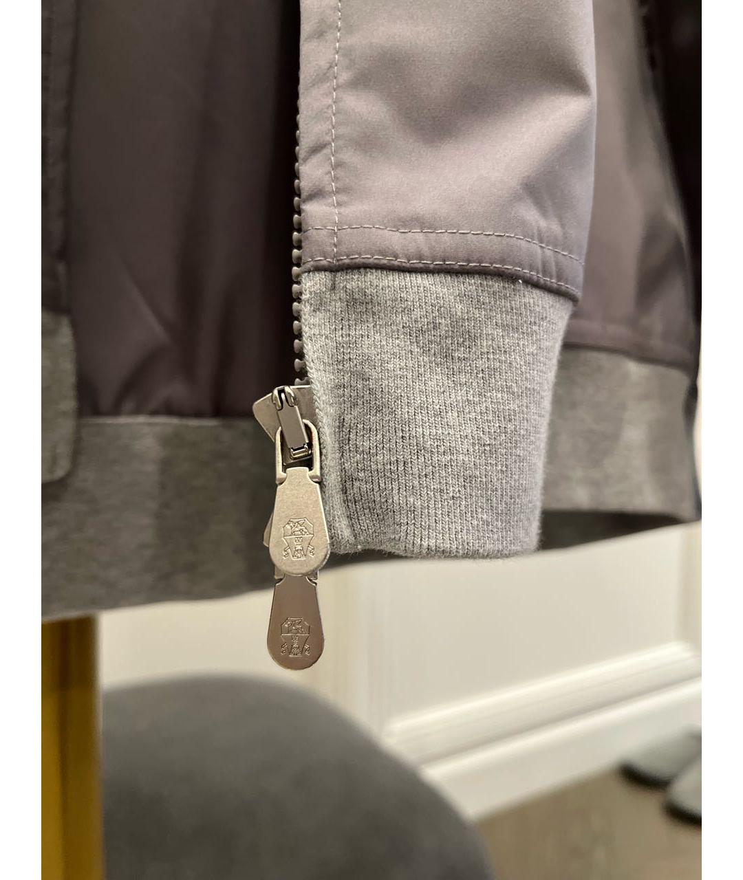 BRUNELLO CUCINELLI Серая хлопковая куртка, фото 4