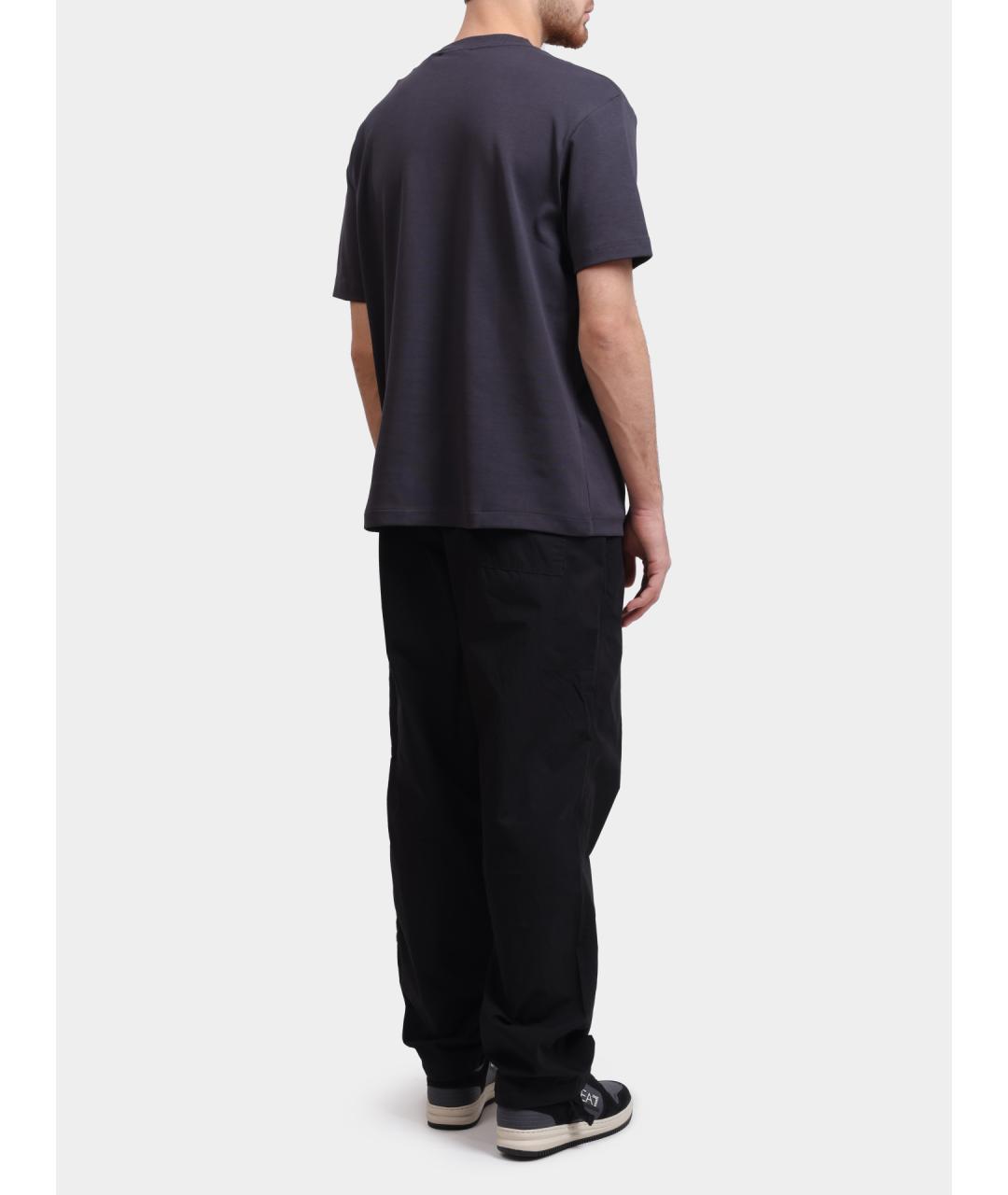 CALVIN KLEIN Черные хлопковые повседневные брюки, фото 4