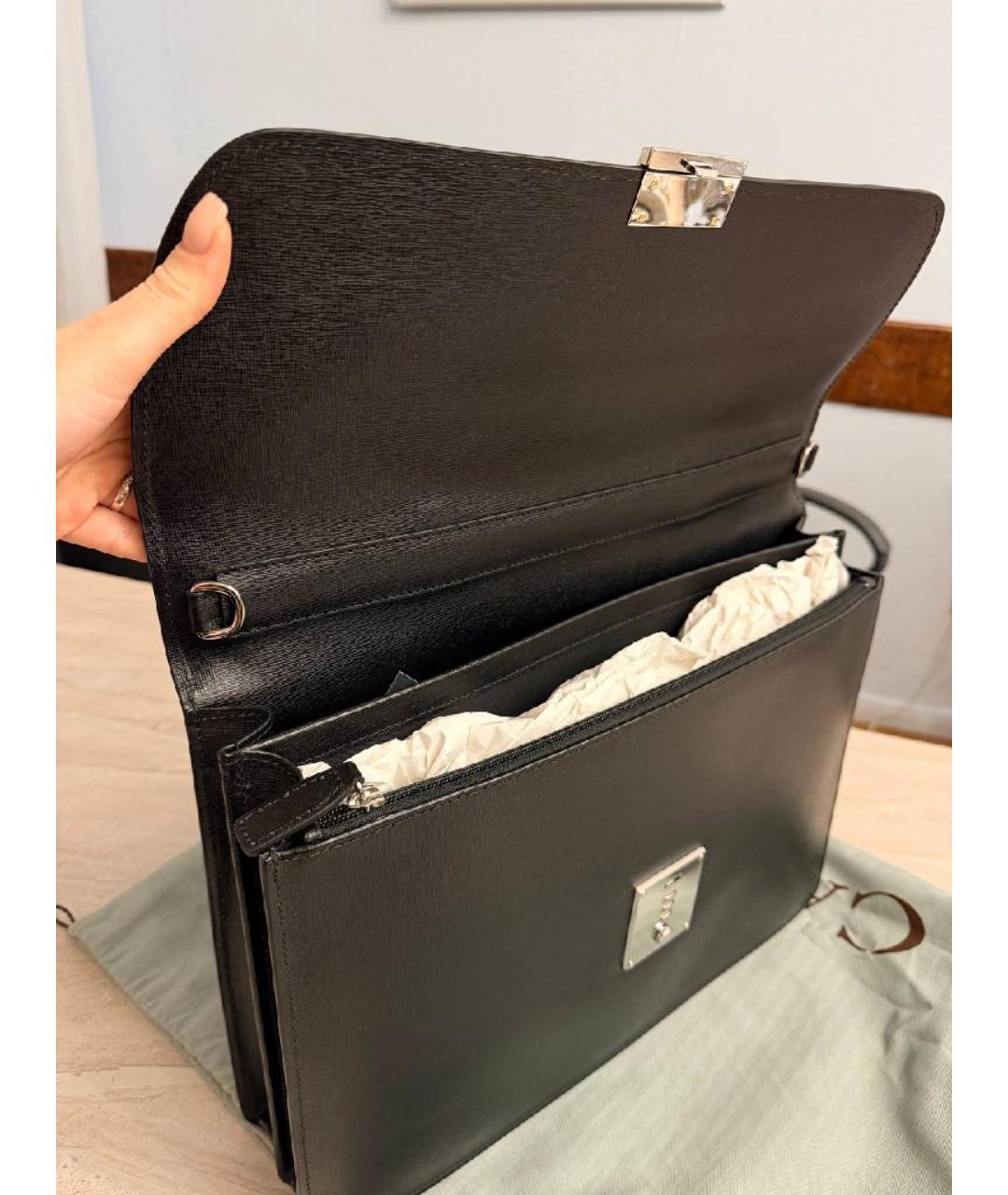 CANALI Черный кожаный портфель, фото 6