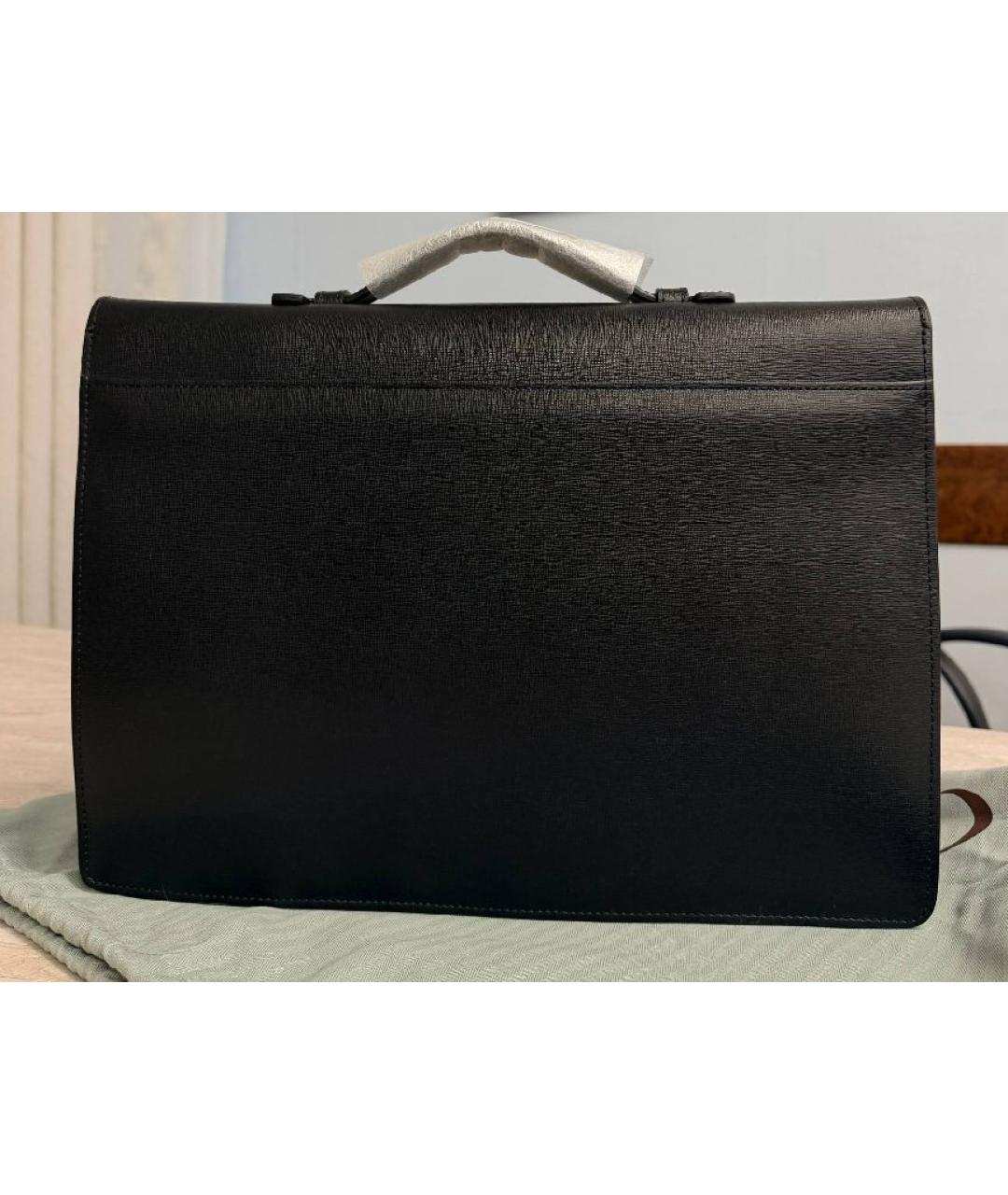 CANALI Черный кожаный портфель, фото 3