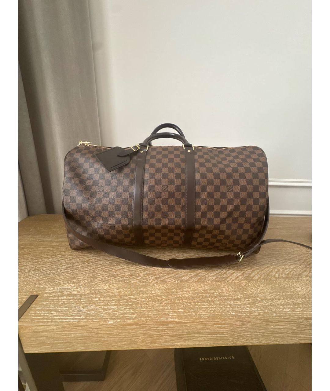 LOUIS VUITTON Коричневая дорожная/спортивная сумка, фото 9