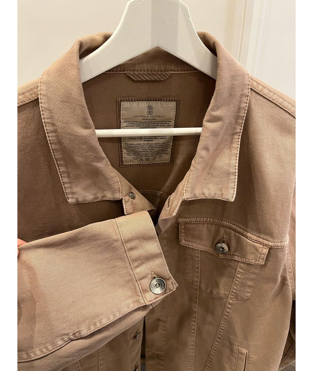 BRUNELLO CUCINELLI Бежевая хлопковая куртка, фото 4