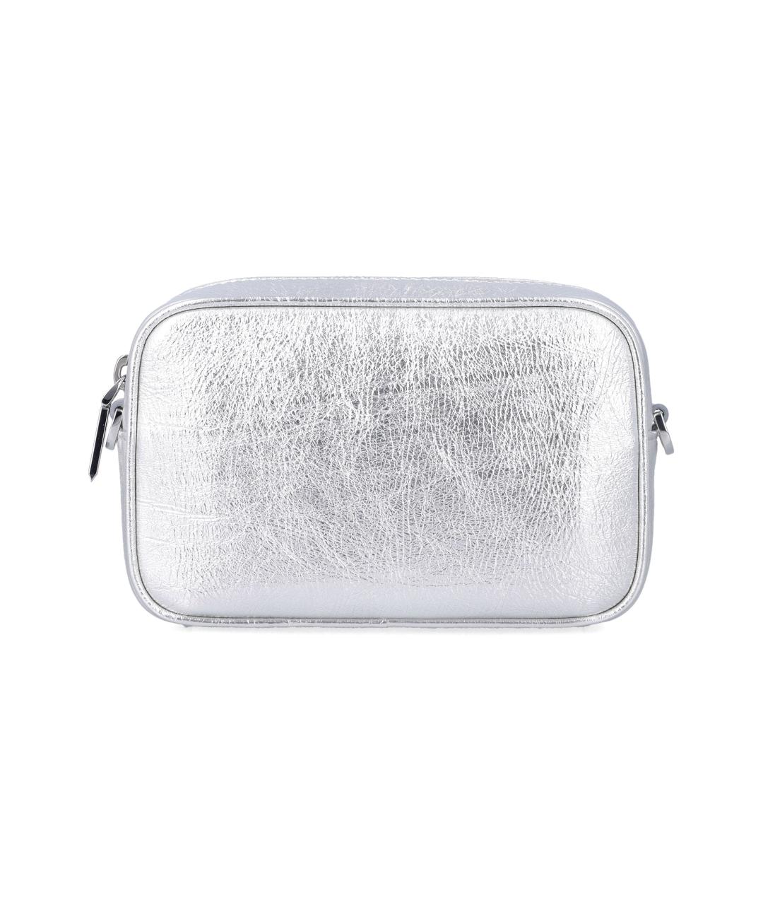 GOLDEN GOOSE DELUXE BRAND Серебряная кожаная сумка через плечо, фото 3