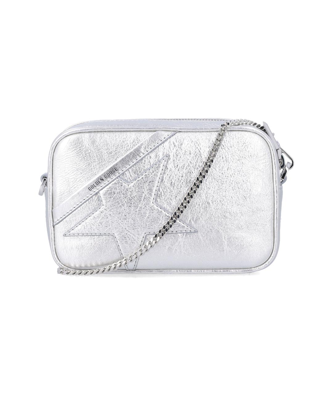 GOLDEN GOOSE DELUXE BRAND Серебряная кожаная сумка через плечо, фото 1