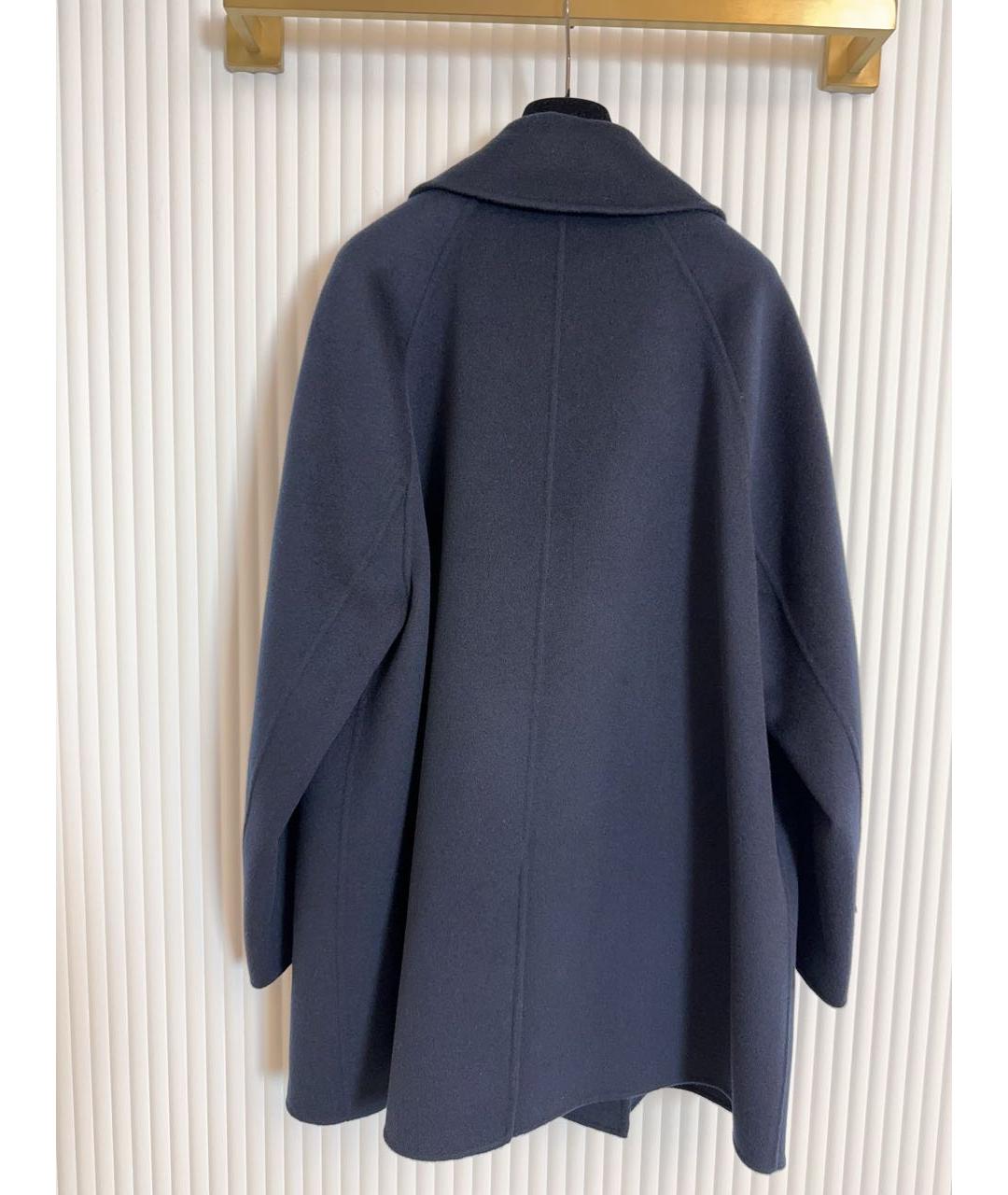 'S MAX MARA Темно-синее шерстяное пальто, фото 3