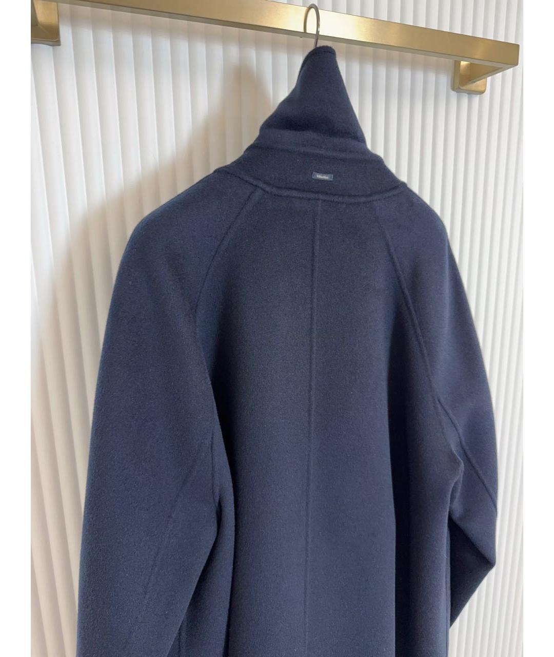 'S MAX MARA Темно-синее шерстяное пальто, фото 6