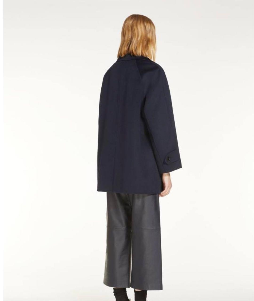 'S MAX MARA Темно-синее шерстяное пальто, фото 8