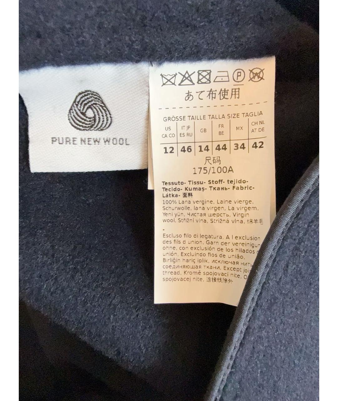 'S MAX MARA Темно-синее шерстяное пальто, фото 7