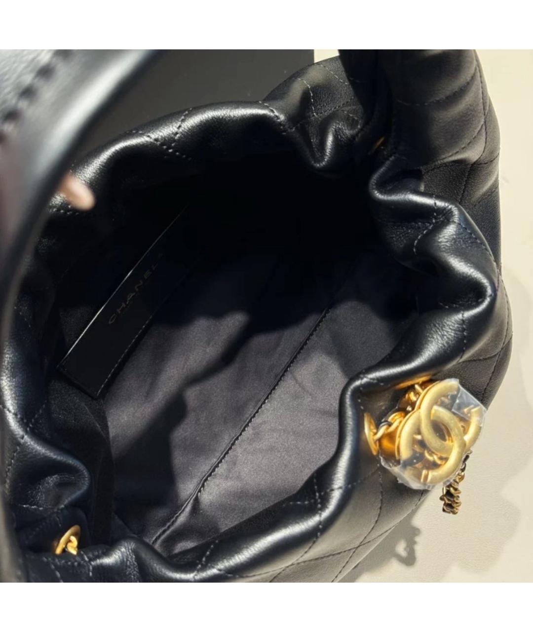 CHANEL Черная кожаная сумка тоут, фото 6