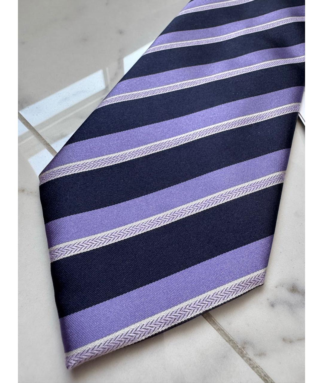 BRIONI Темно-синий шелковый галстук, фото 4