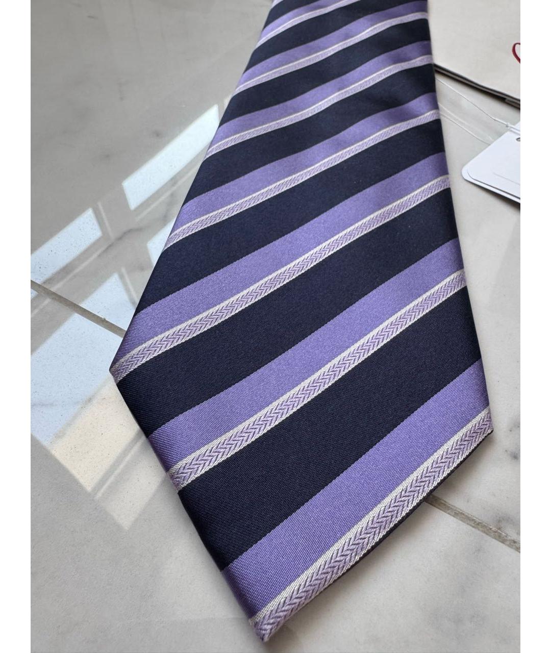 BRIONI Темно-синий шелковый галстук, фото 6