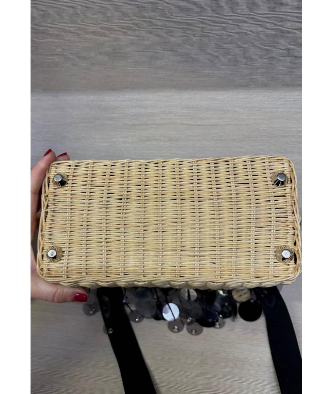 PRADA Бежевая пелетеная сумка через плечо, фото 4