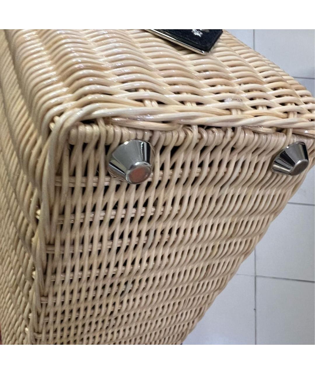 PRADA Бежевая пелетеная сумка через плечо, фото 7