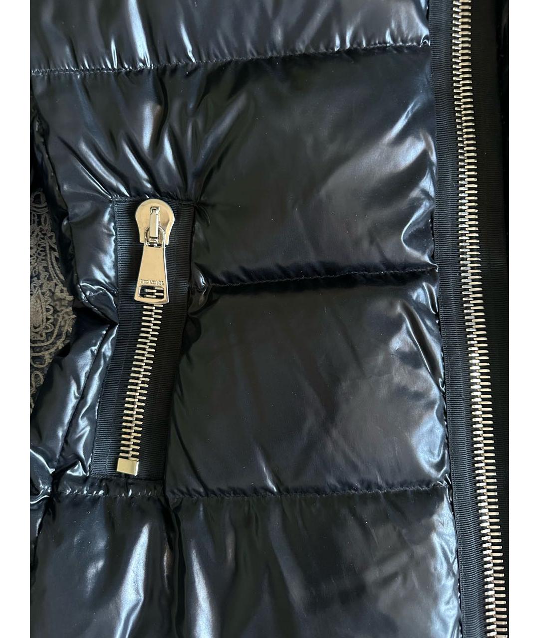 MONCLER Черный полиамидовый пуховик, фото 5
