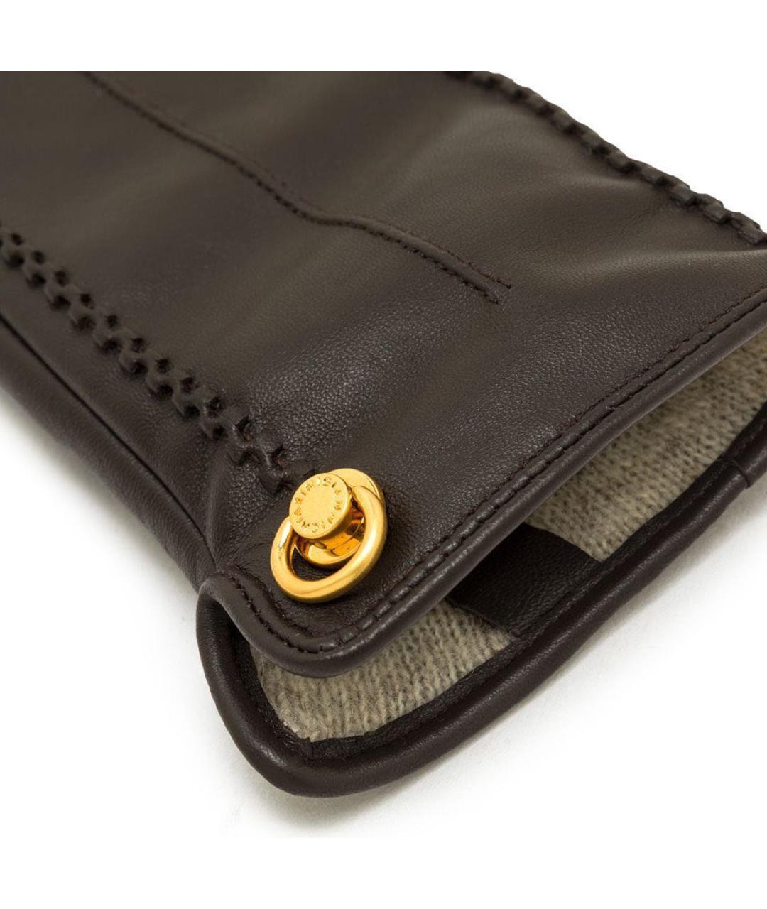 Gianni Chiarini Черные кожаные перчатки, фото 3