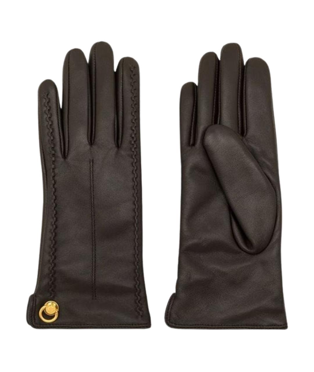 Gianni Chiarini Черные кожаные перчатки, фото 1