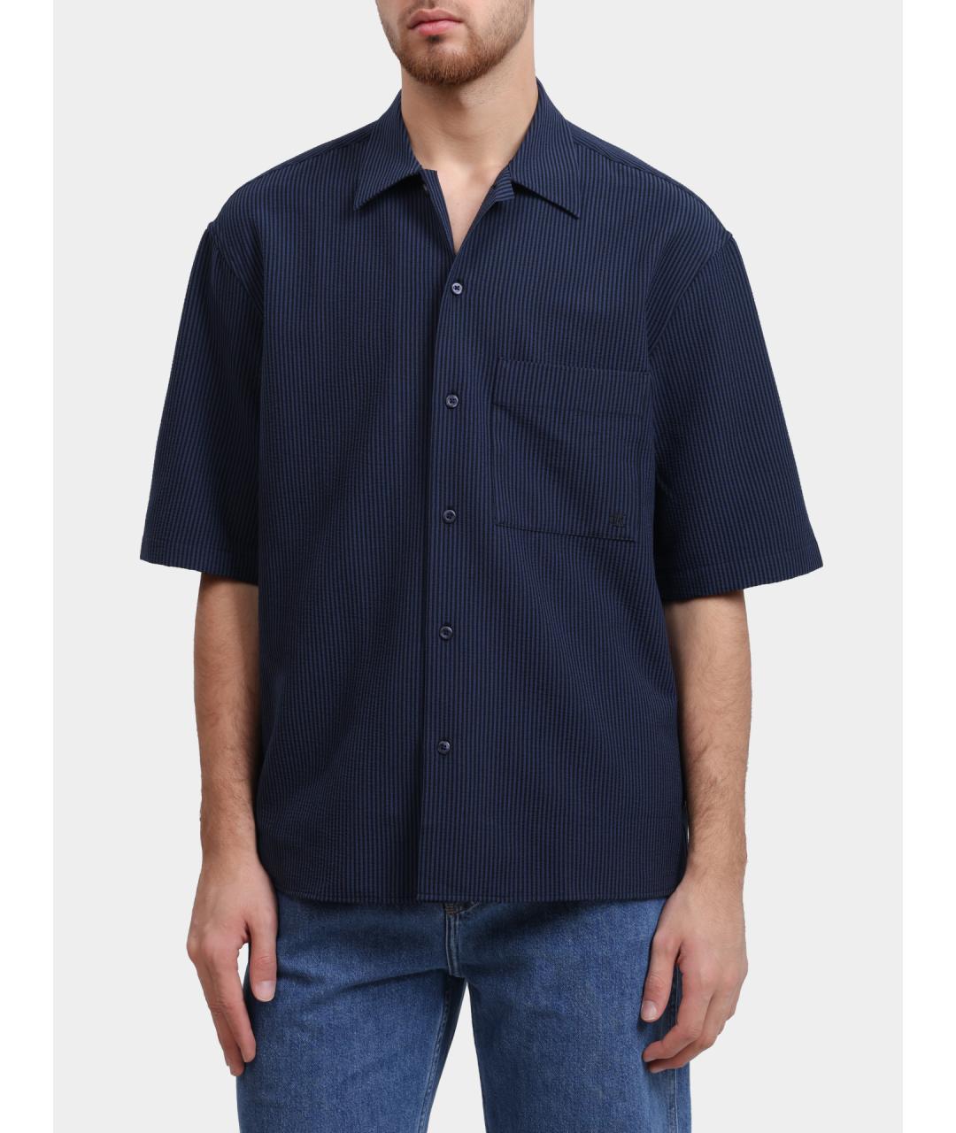 CALVIN KLEIN Синяя хлопковая кэжуал рубашка, фото 6