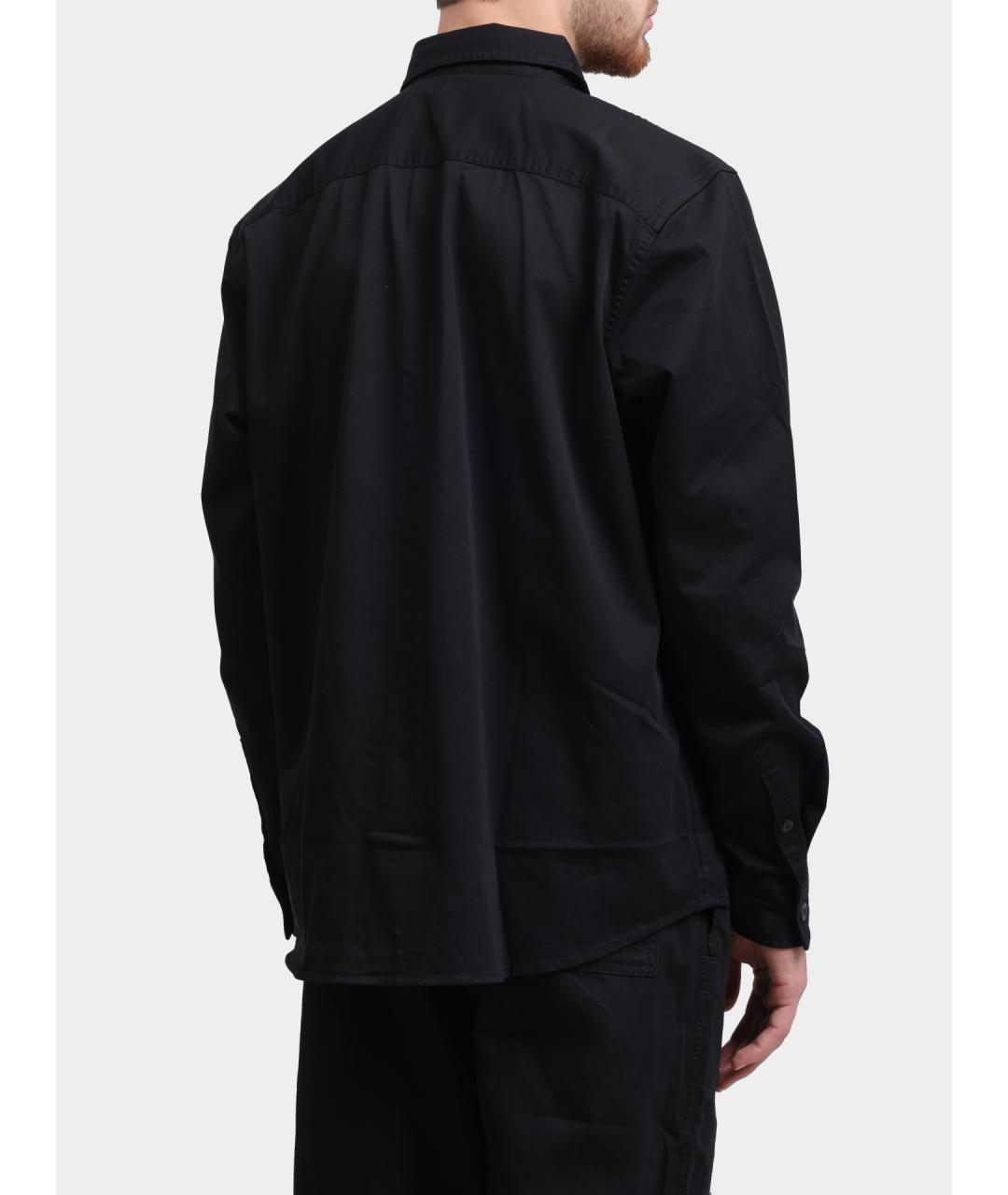 CALVIN KLEIN Черная хлопковая кэжуал рубашка, фото 4