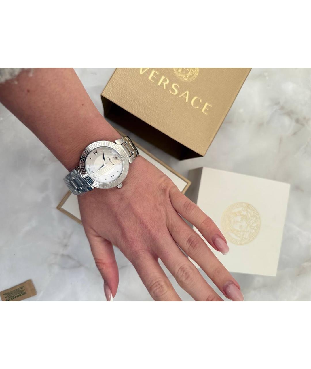 VERSACE Серебряные стальные часы, фото 4