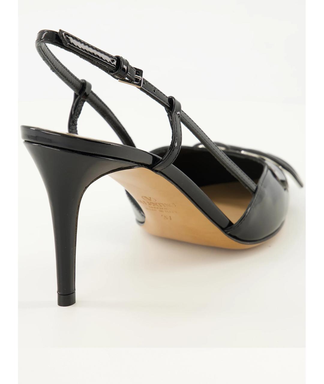 VALENTINO Черные кожаные туфли, фото 5