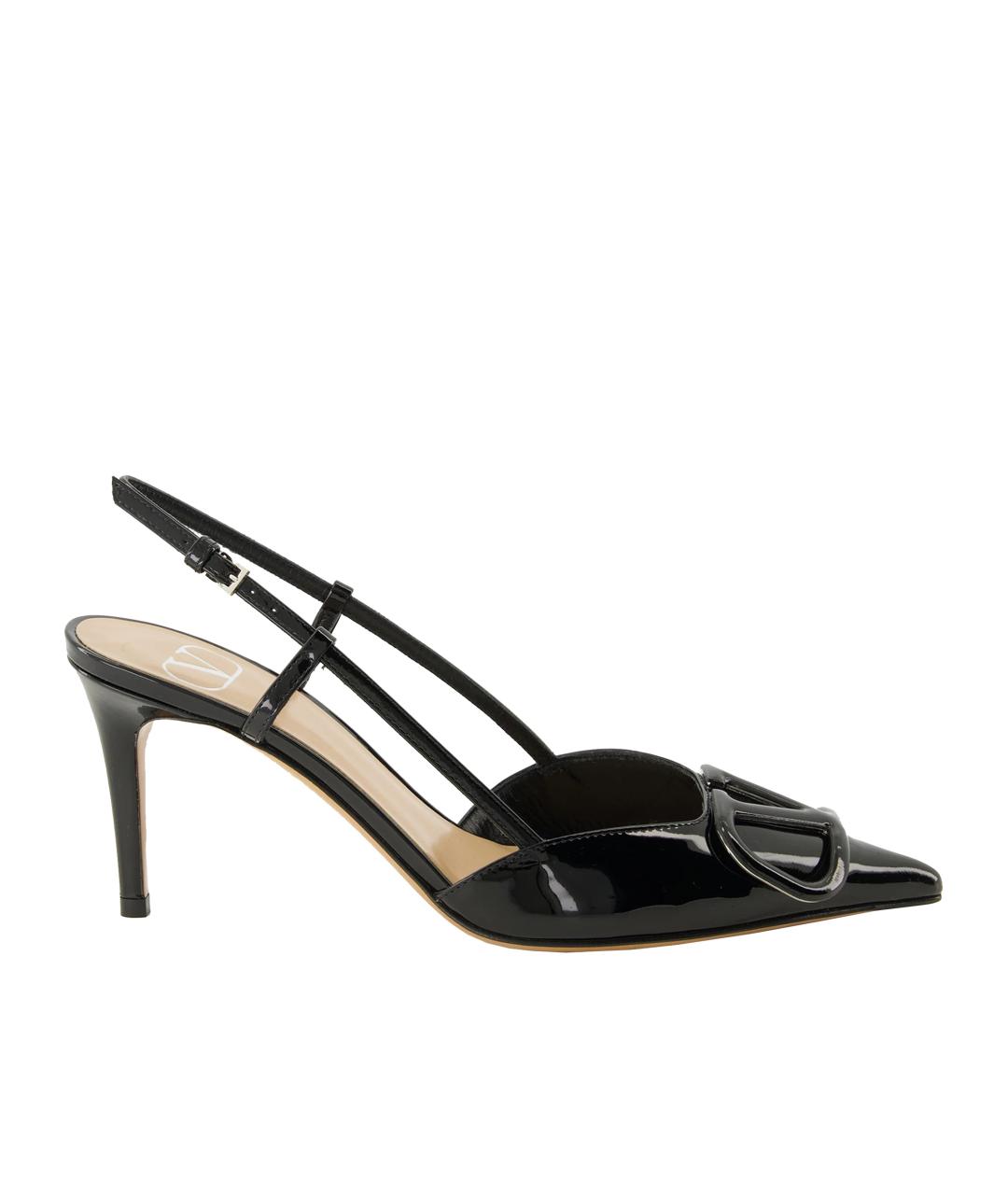 VALENTINO Черные кожаные туфли, фото 1