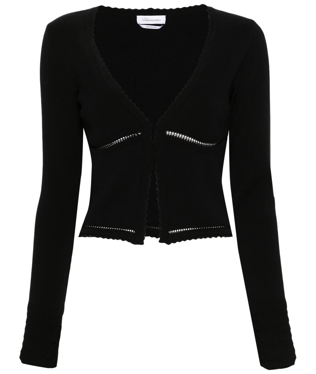 BLUMARINE Черный вискозный кардиган, фото 1