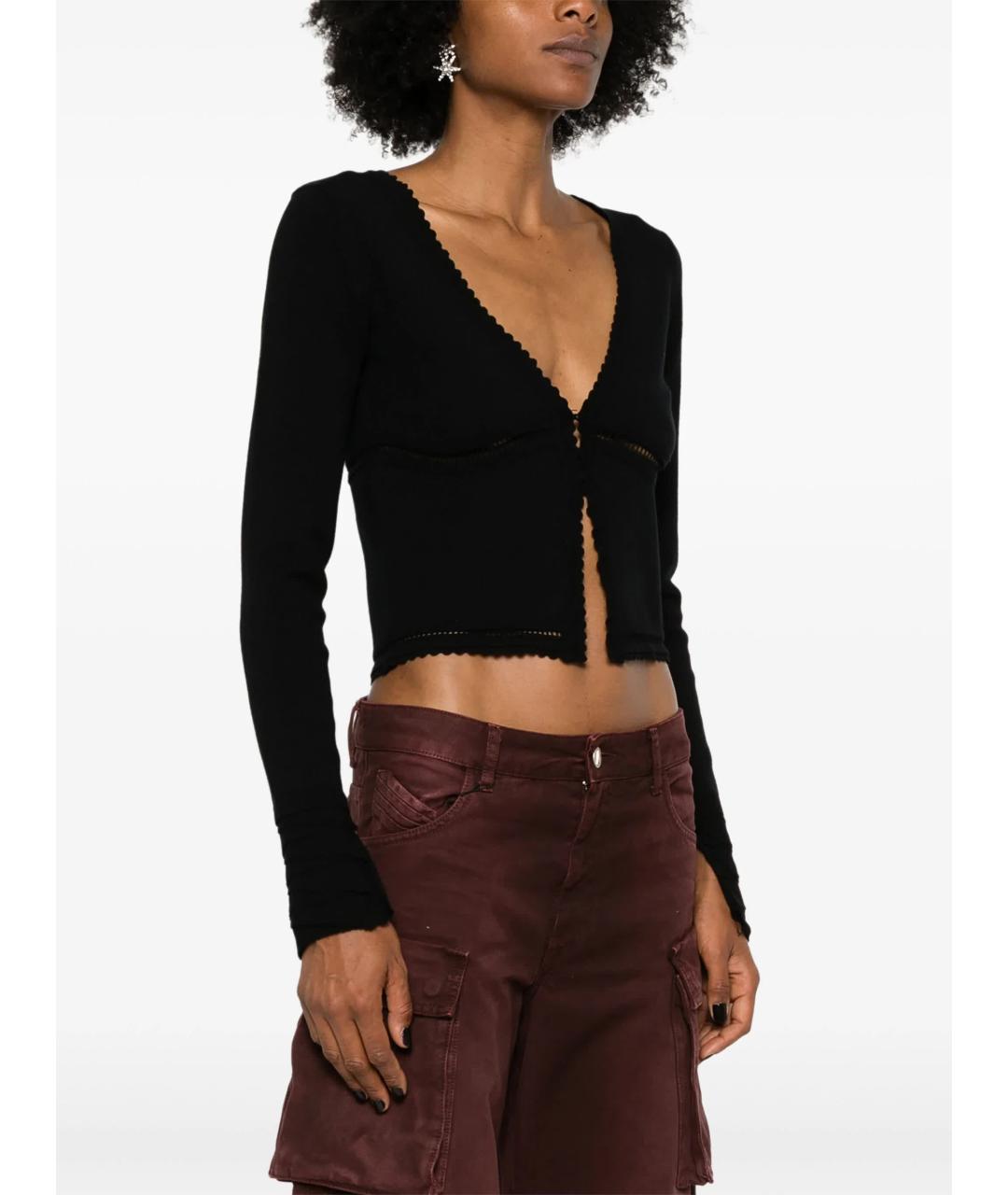 BLUMARINE Черный вискозный кардиган, фото 3