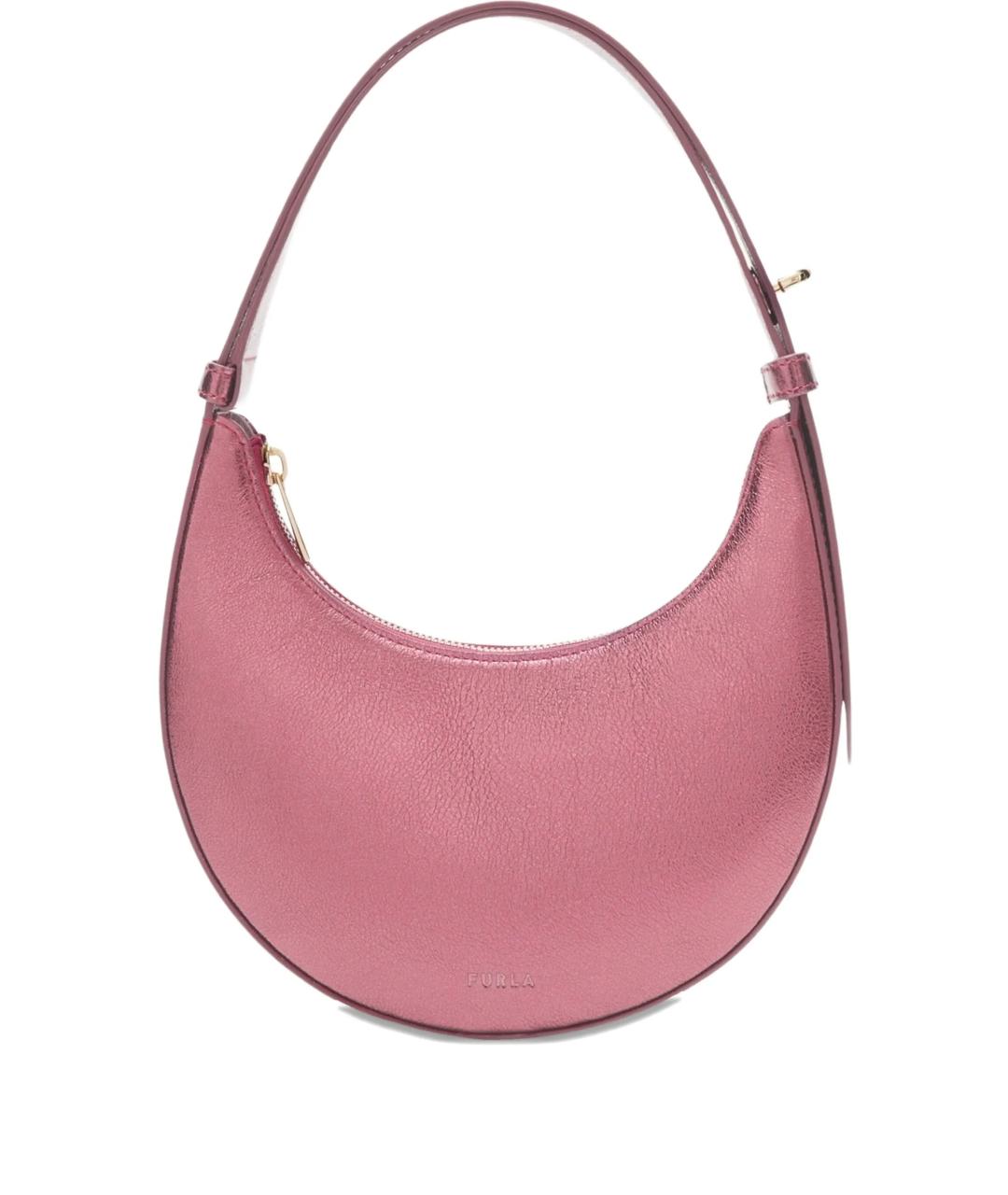 FURLA Розовая кожаная сумка через плечо, фото 1