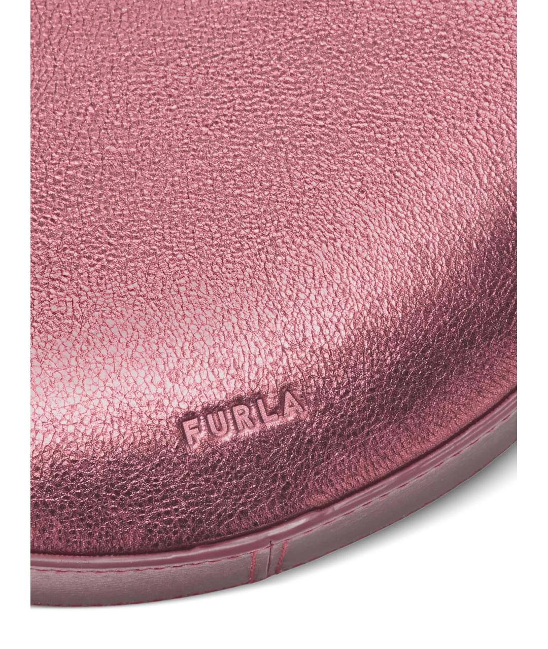 FURLA Розовая кожаная сумка через плечо, фото 4