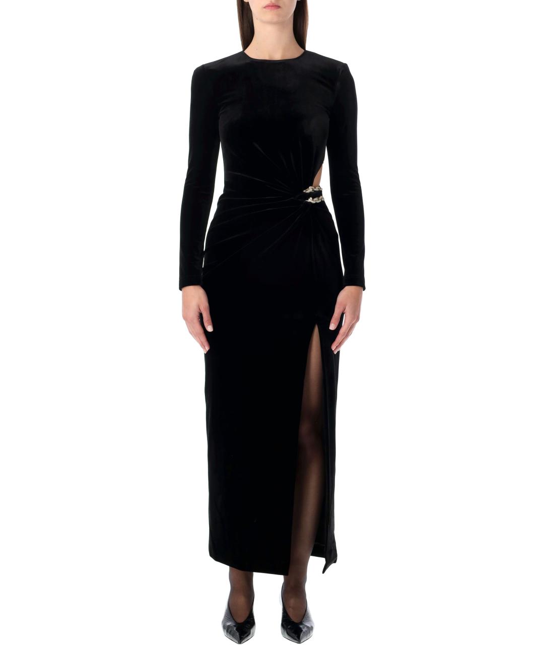 SELF-PORTRAIT Черное полиэстеровое платье, фото 1