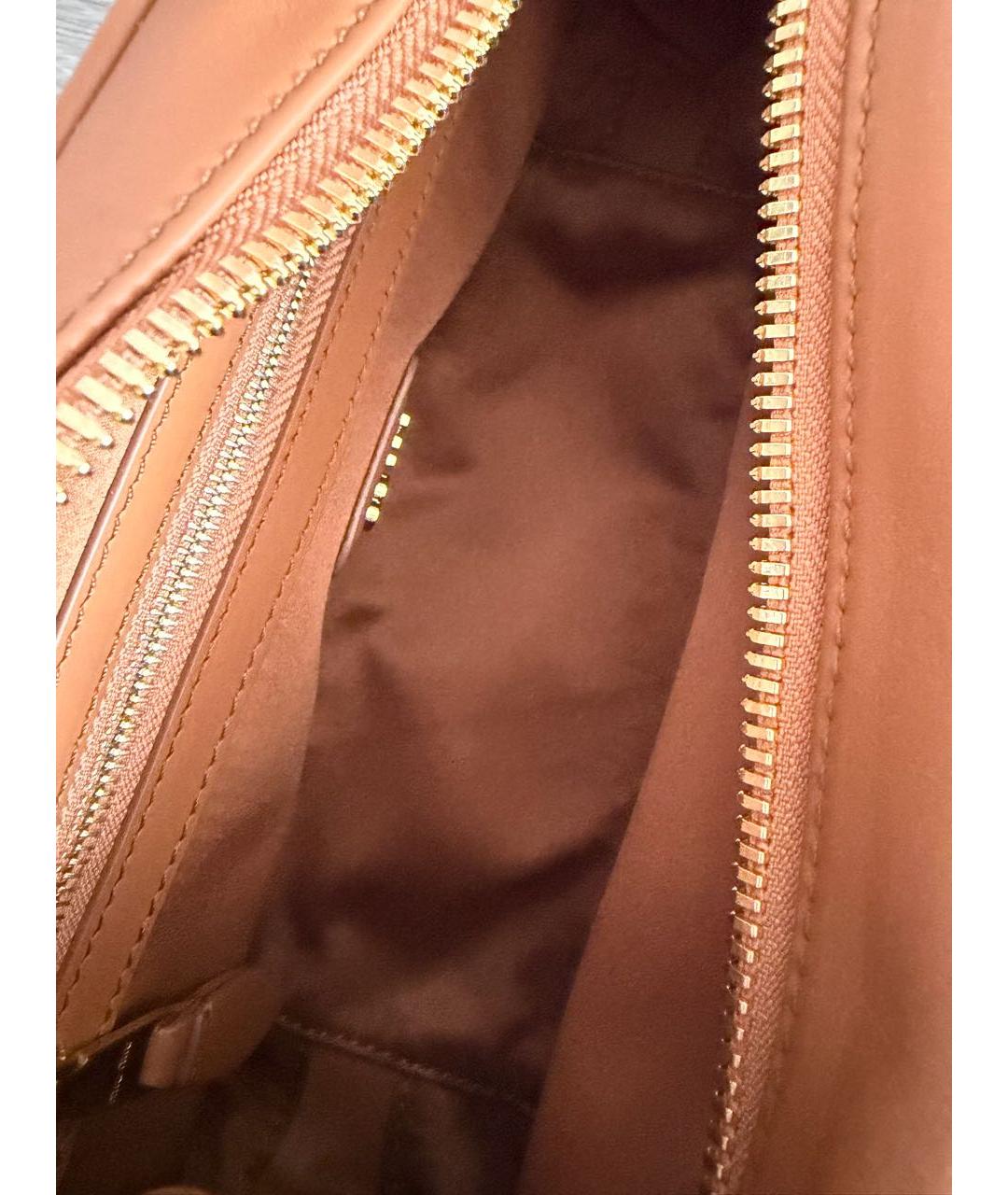 MIU MIU Коричневая кожаная сумка с короткими ручками, фото 4