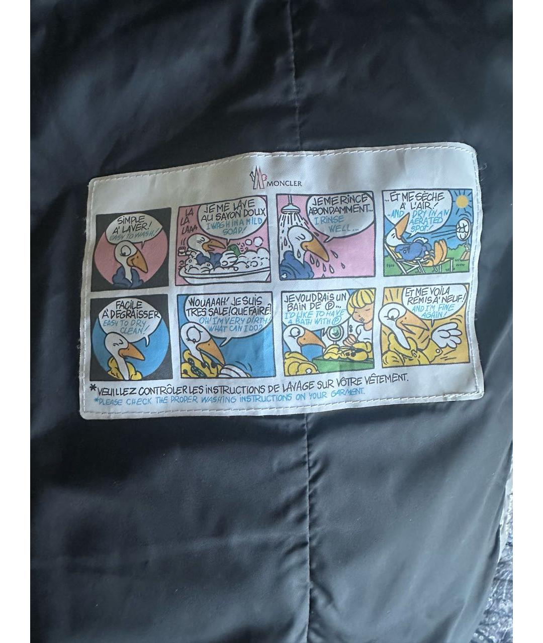 MONCLER Серый полиамидовый пуховик, фото 6