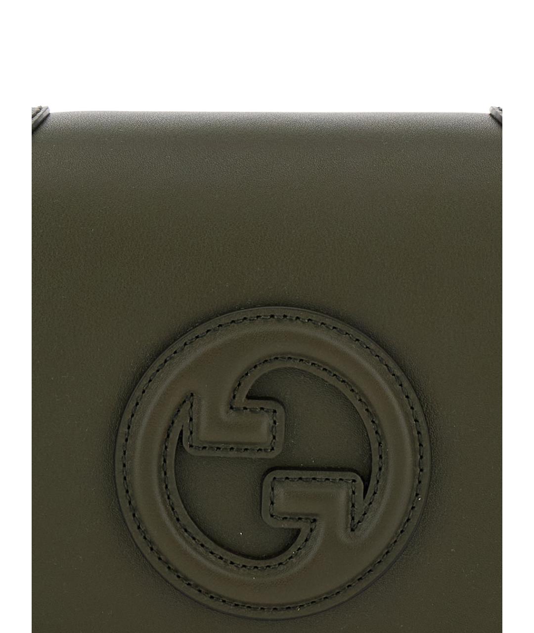 GUCCI Зеленая кожаная сумка через плечо, фото 3