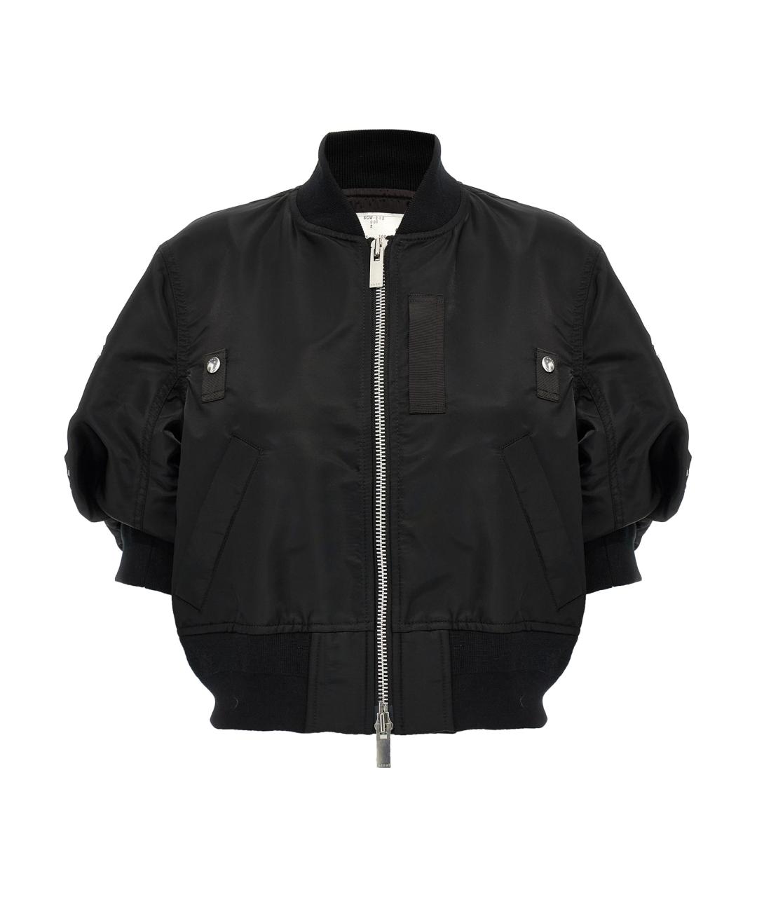 SACAI Черная полиамидовая куртка, фото 1