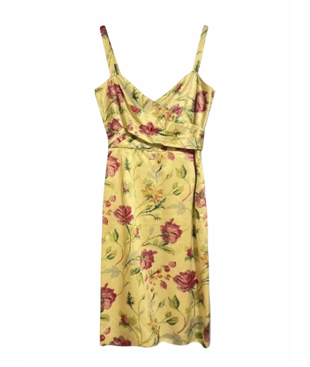 CHRISTIAN DIOR Мульти шелковое коктейльное платье, фото 1