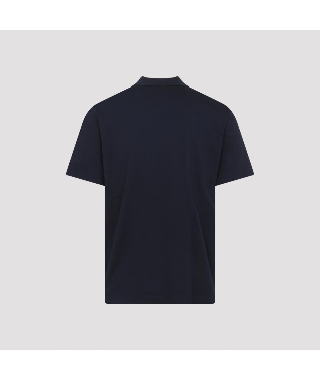 BRIONI Черное хлопковое поло с коротким рукавом, фото 2
