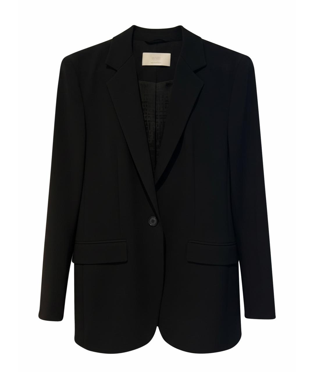 HUGO BOSS Черный ацетатный жакет/пиджак, фото 1