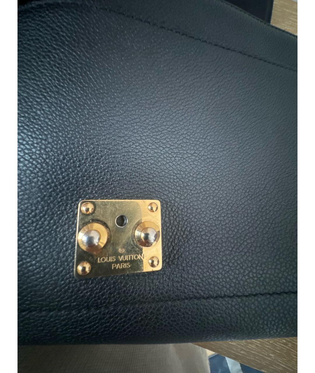 LOUIS VUITTON Черная кожаная сумка через плечо, фото 5