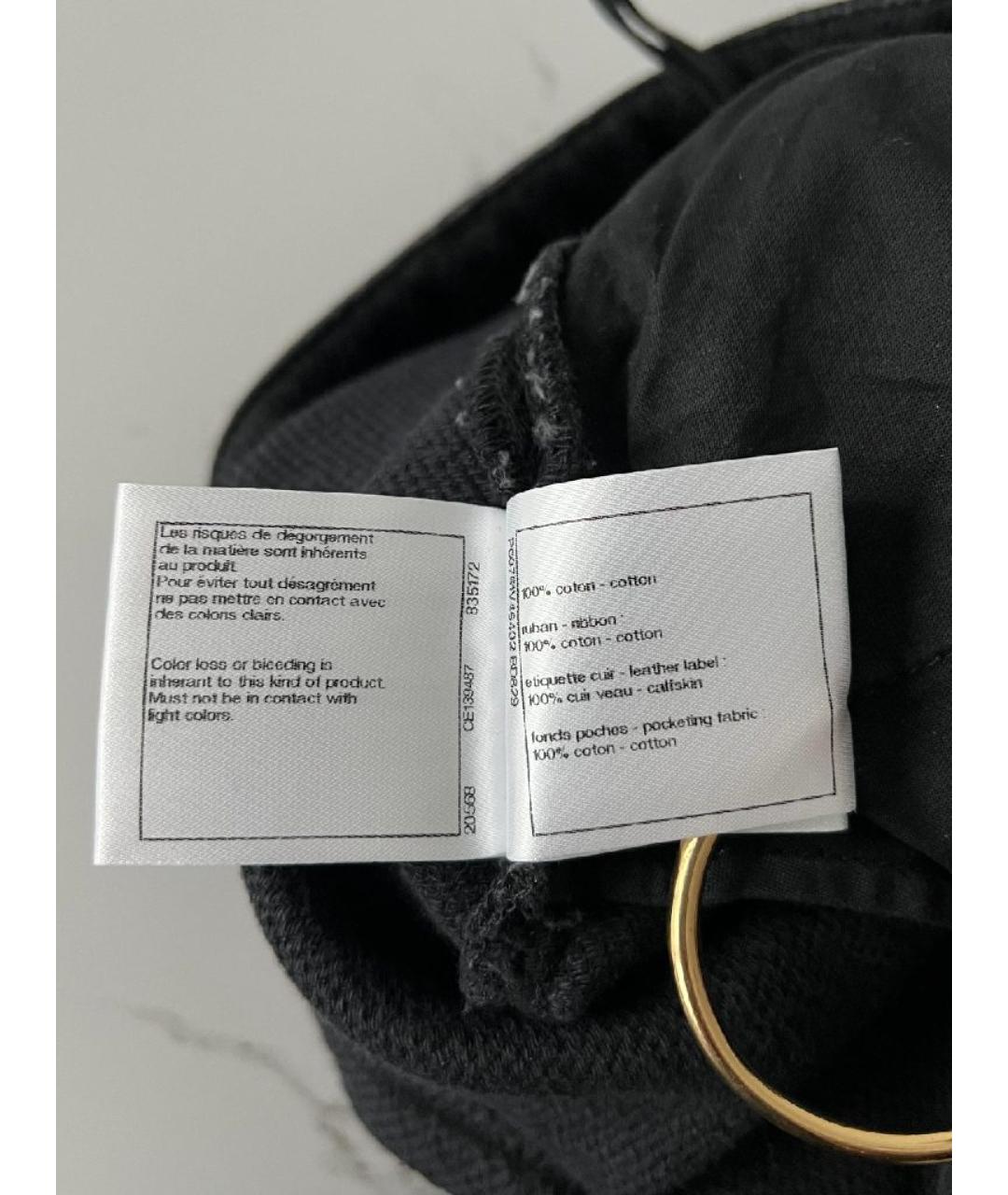 CHANEL Черные хлопковые джинсы клеш, фото 3