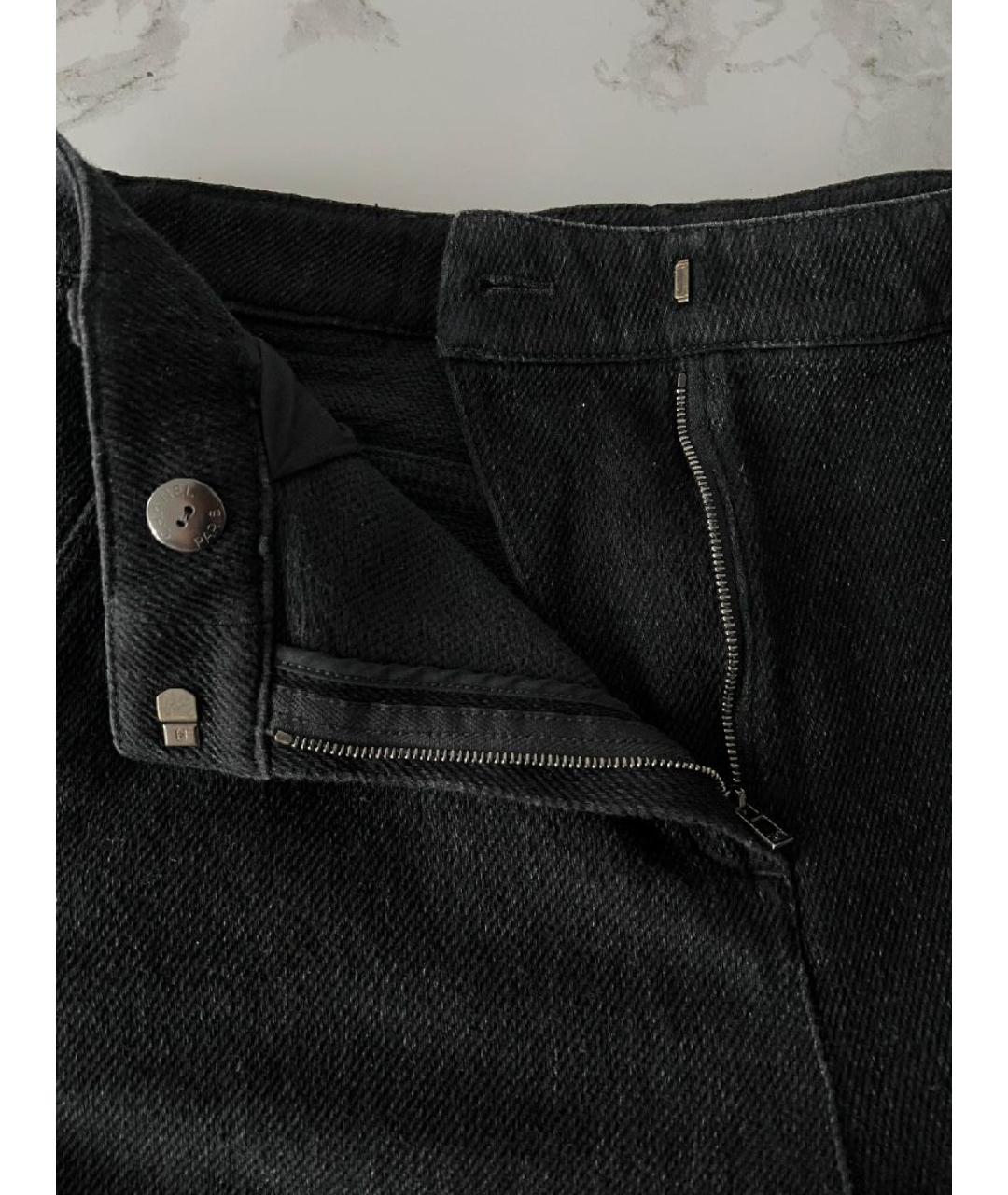 CHANEL Черные хлопковые джинсы клеш, фото 2