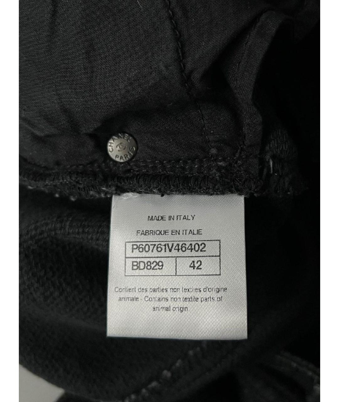 CHANEL Черные хлопковые джинсы клеш, фото 7