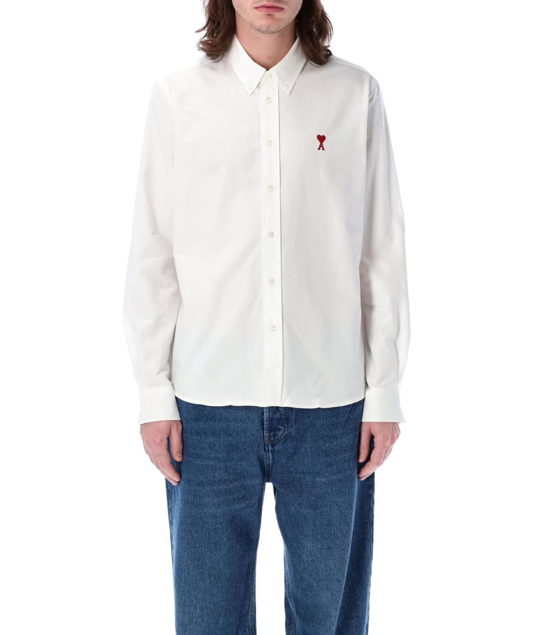 Ami Paris Белая хлопковая классическая рубашка, фото 1