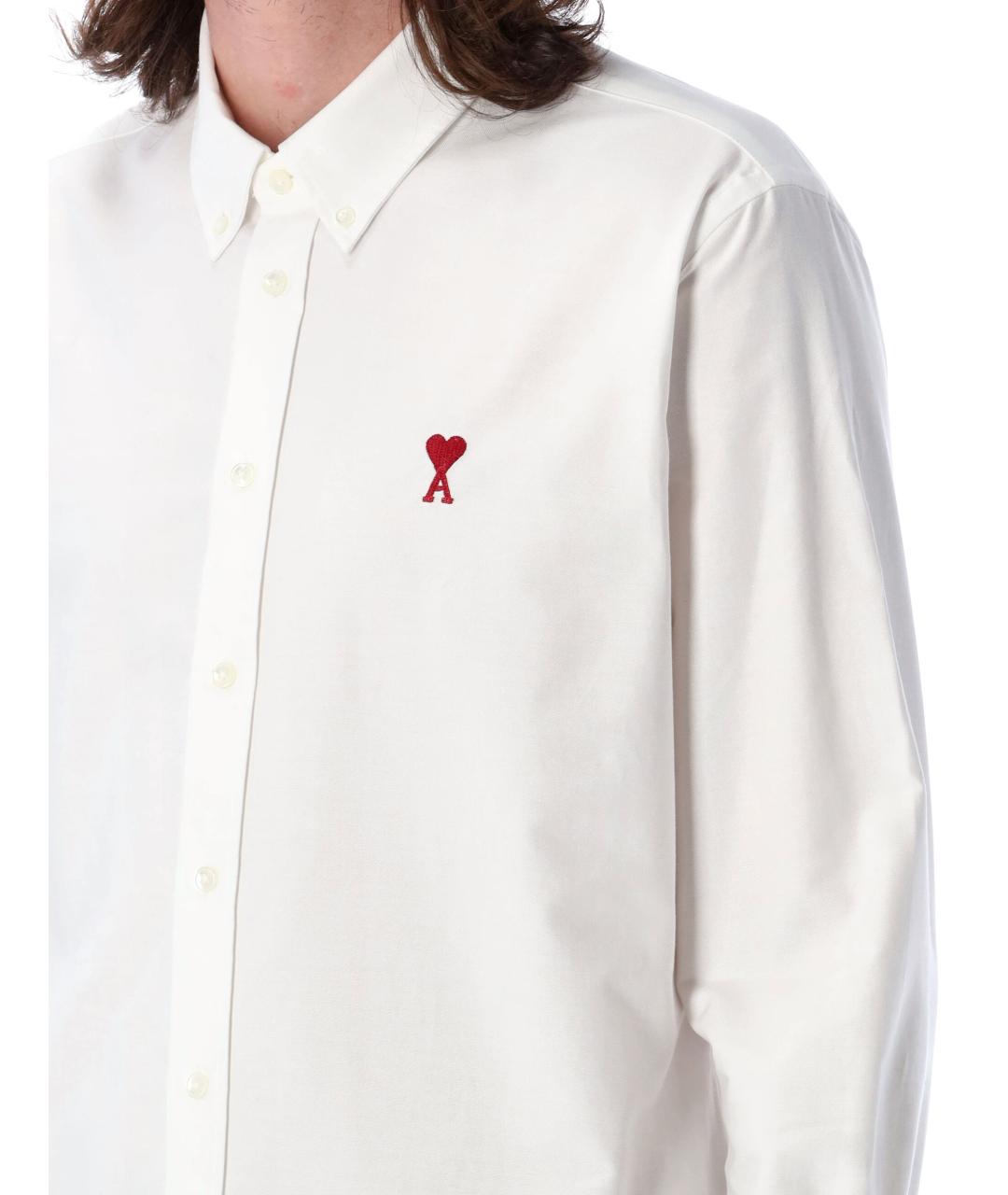 Ami Paris Белая хлопковая классическая рубашка, фото 3