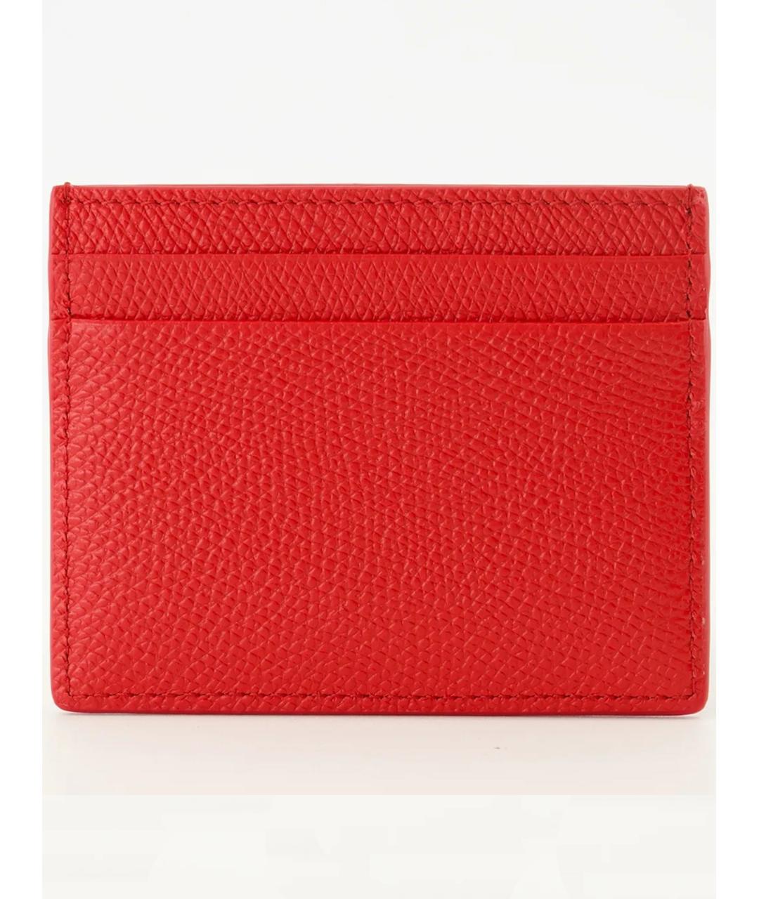 VALENTINO Красный кожаный кардхолдер, фото 2