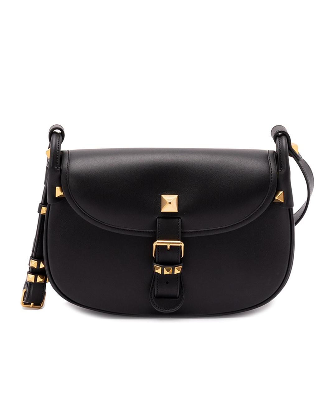 VALENTINO Черная кожаная сумка через плечо, фото 1