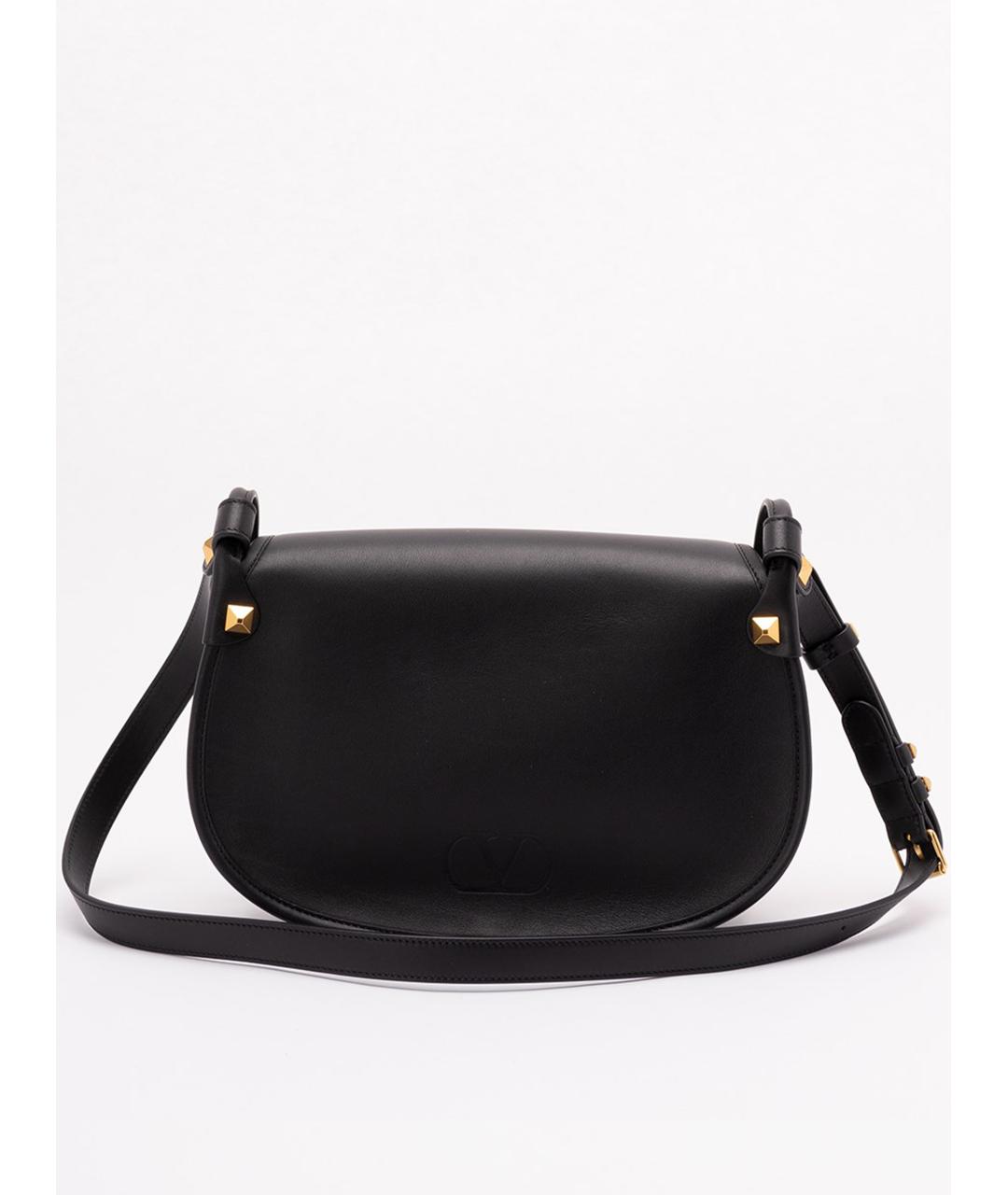 VALENTINO Черная кожаная сумка через плечо, фото 2