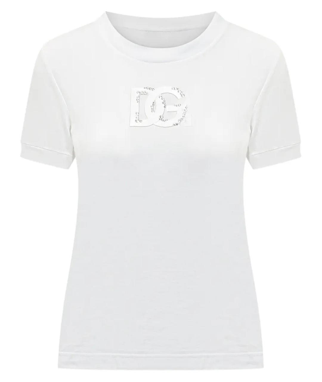 DOLCE&GABBANA Белая хлопковая футболка, фото 1